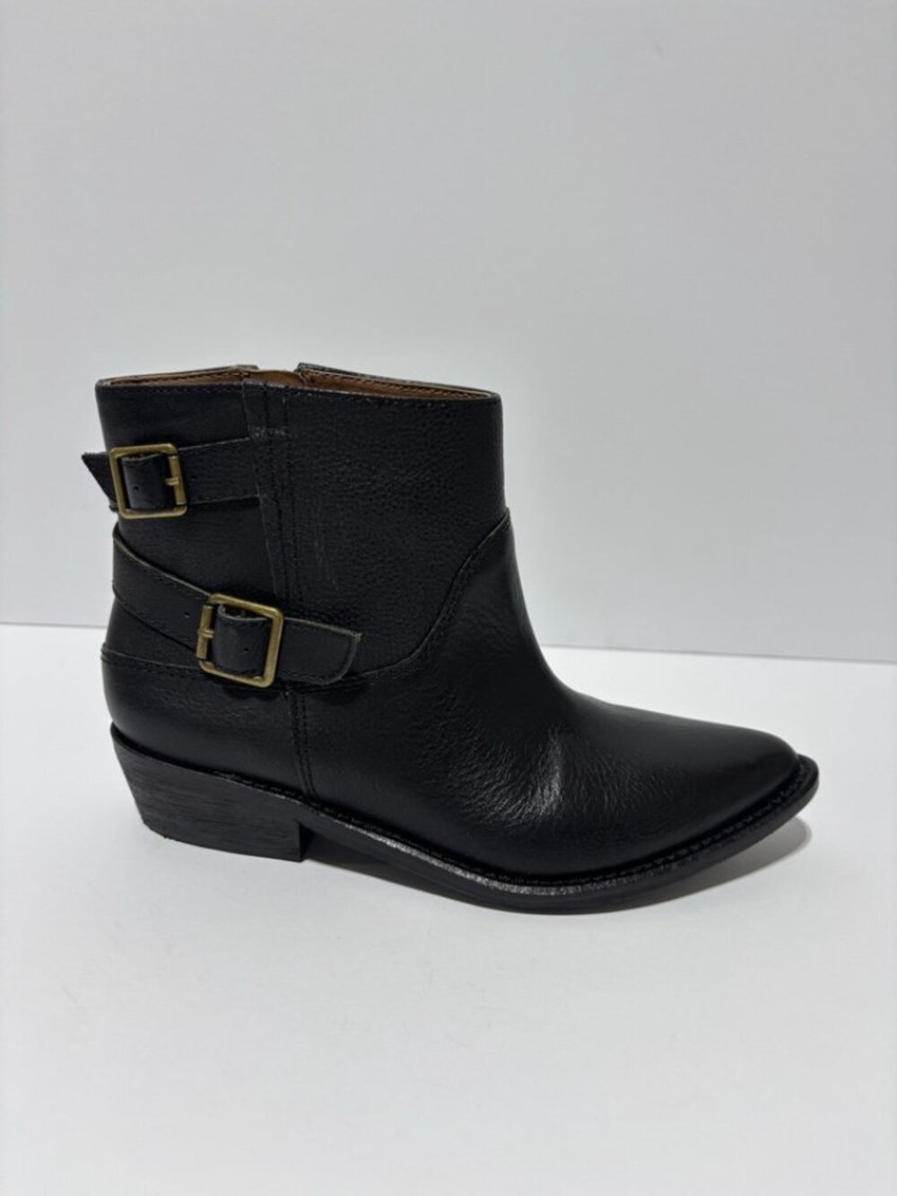 Lucky Brand Women’s Caelyn Black Leather Ankle Booties, Size 6 M